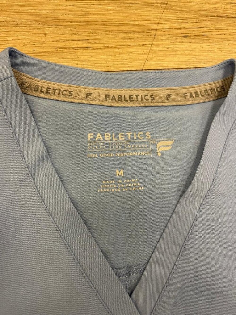Fabletics Blue Size M Scrub Top